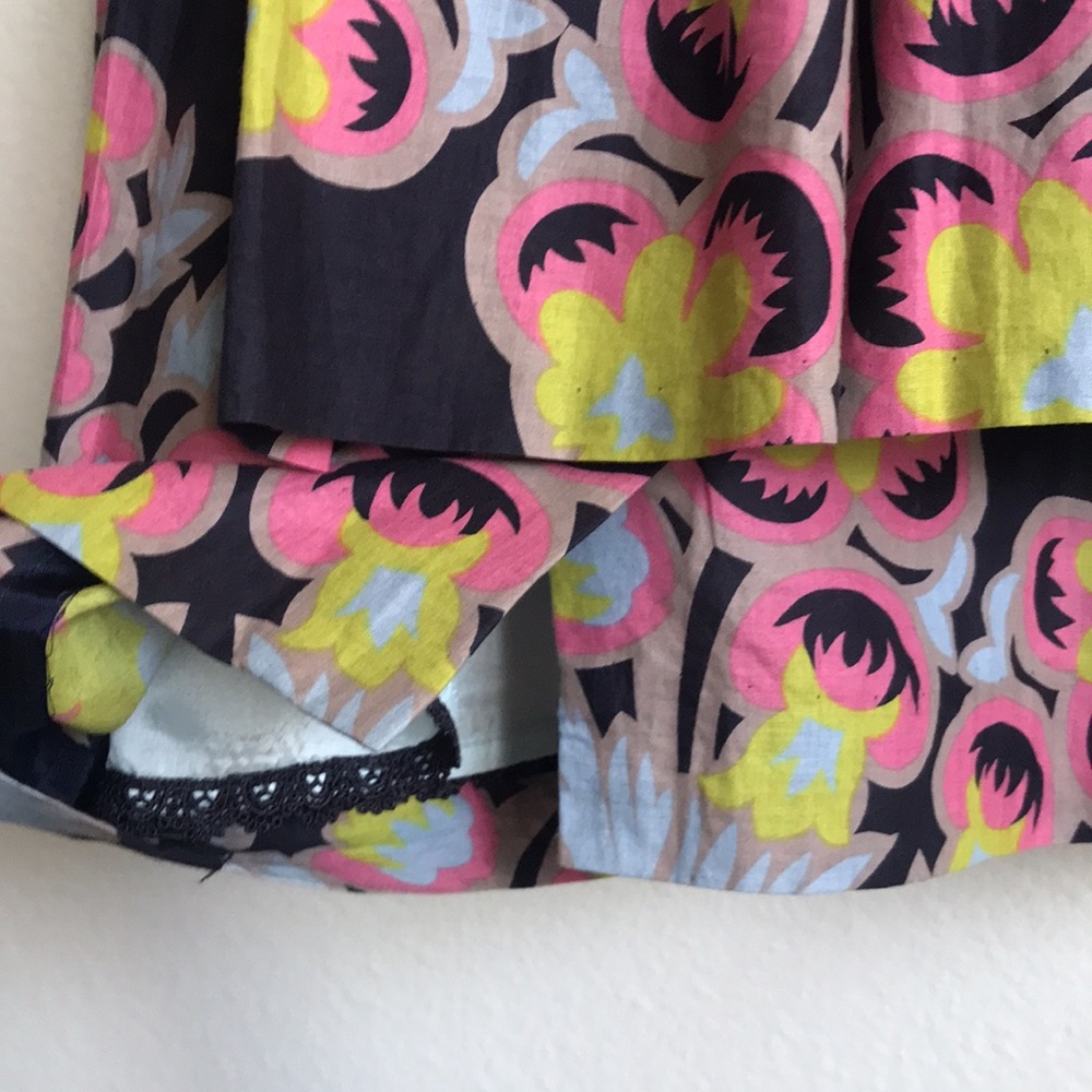 Anthropologie Leifsdottir Lotus Awakening Navy Print Dress Size 0 - Picture 7 of 11